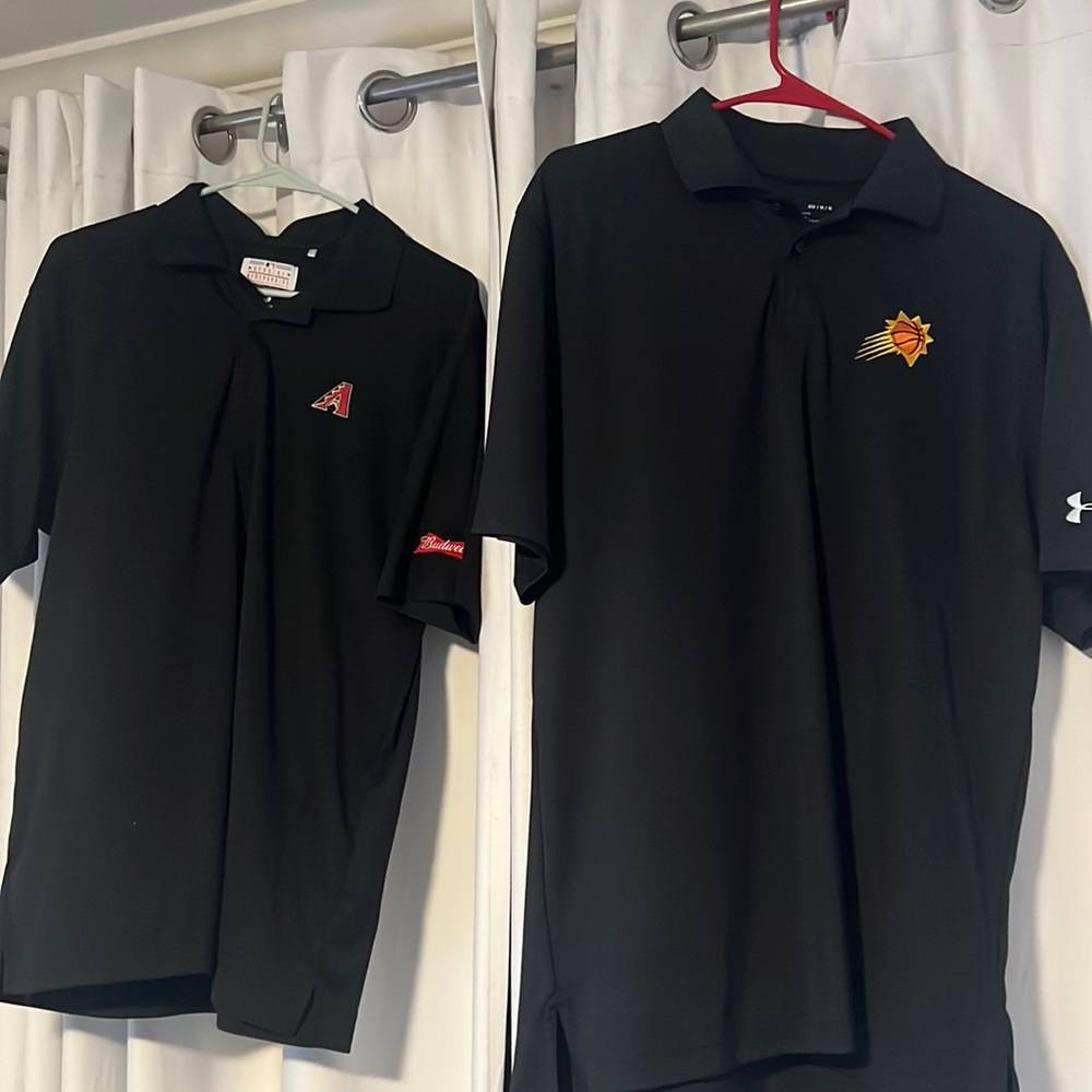 2 golf polos Phoenix Suns Arizona Diamondbacks sz Medium
